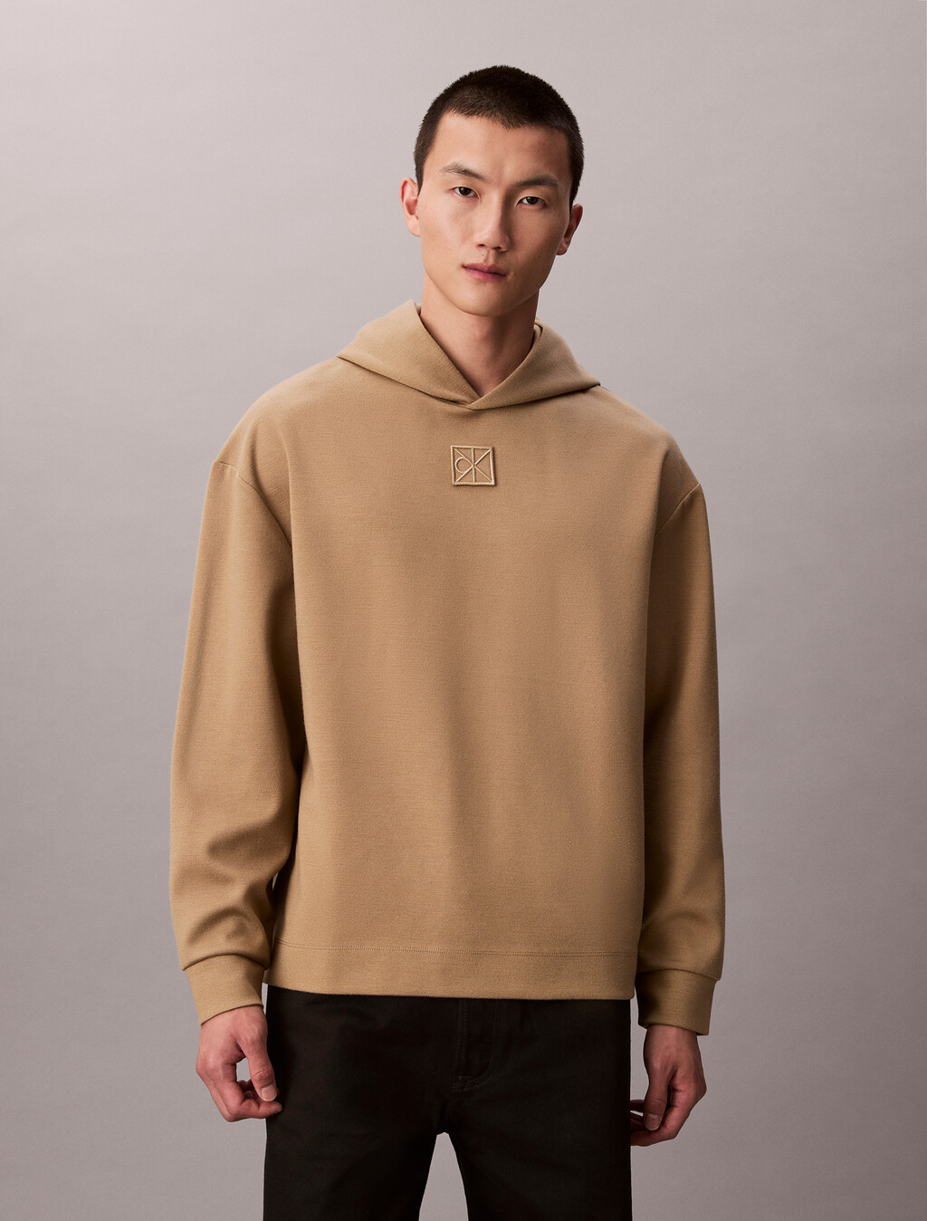 Stretch-Wollmischung Hoodie