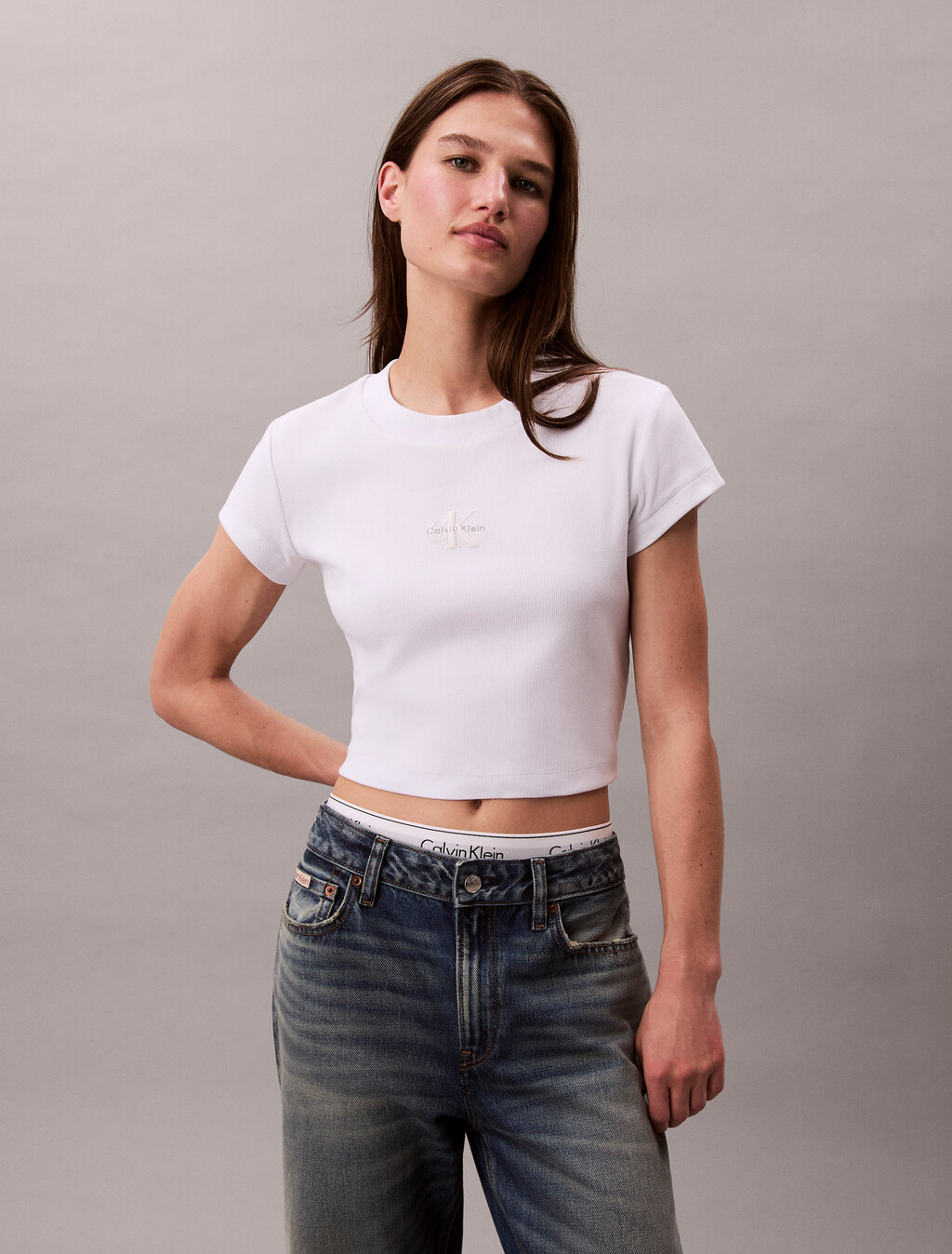 Slim Cropped Monogram-T-Shirt