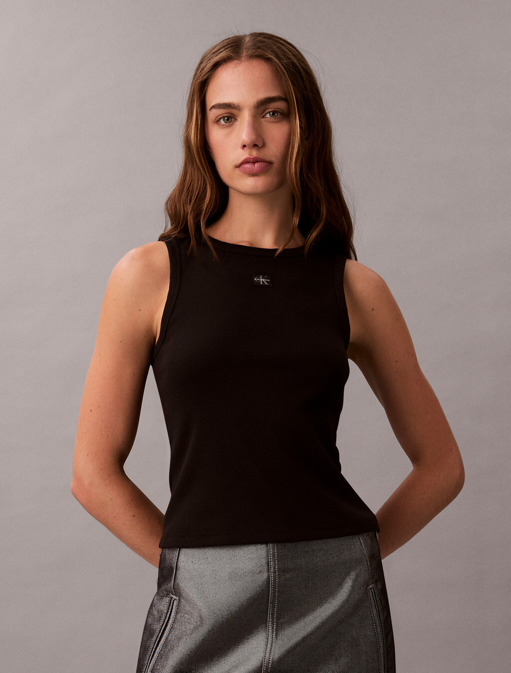 Baumwoll-Stretch-Ripp-Top