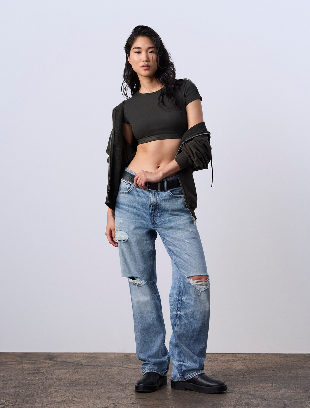 Jung Kook für Calvin Klein Heritage Baumwoll-T-Shirt-Bralette mit leichter Fütterung