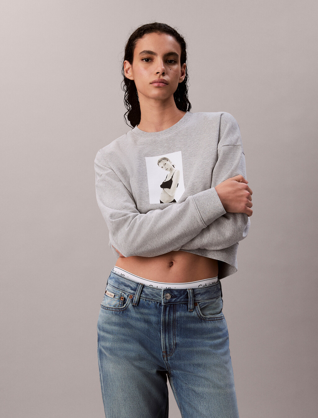 Kate Moss Terry Graphic Loose Sweatshirt