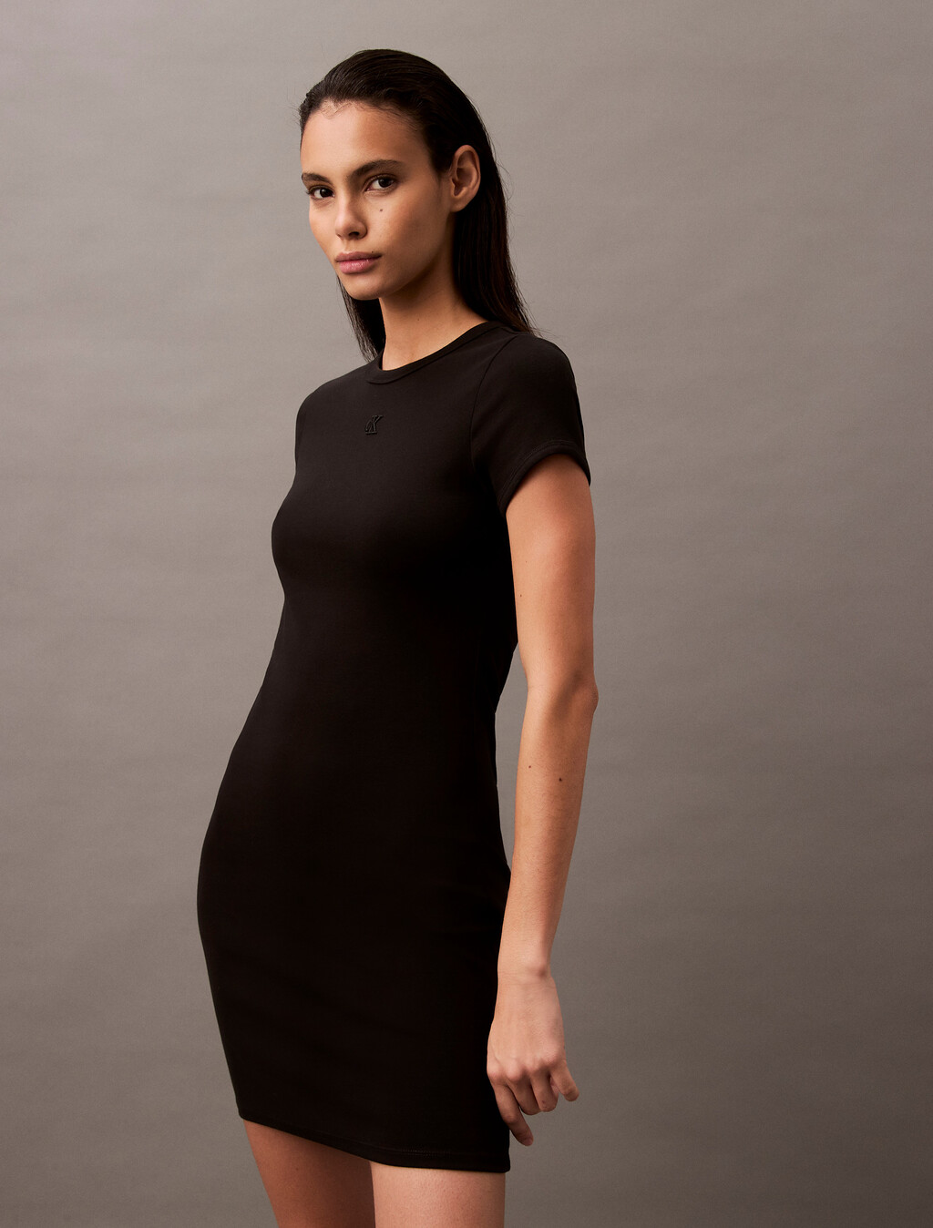 Mini-Kleid aus Rippenstrick