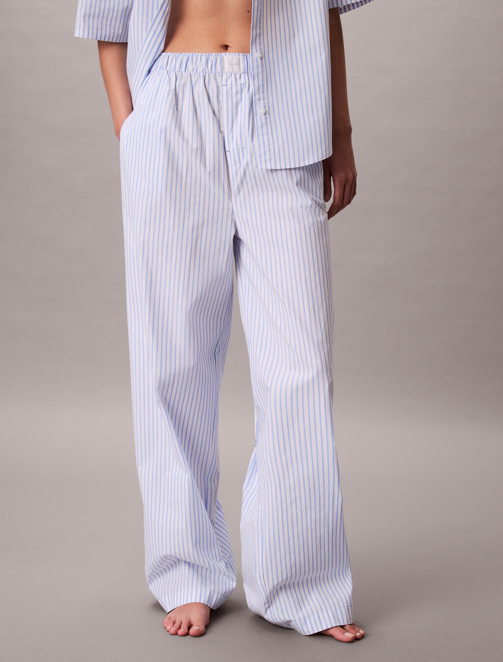 Baumwoll-Popeline-Pyjama-Hose