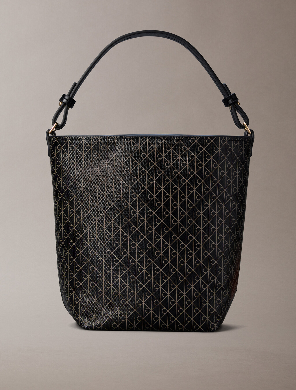 Buckettasche mit Allover-Emblem-Logo