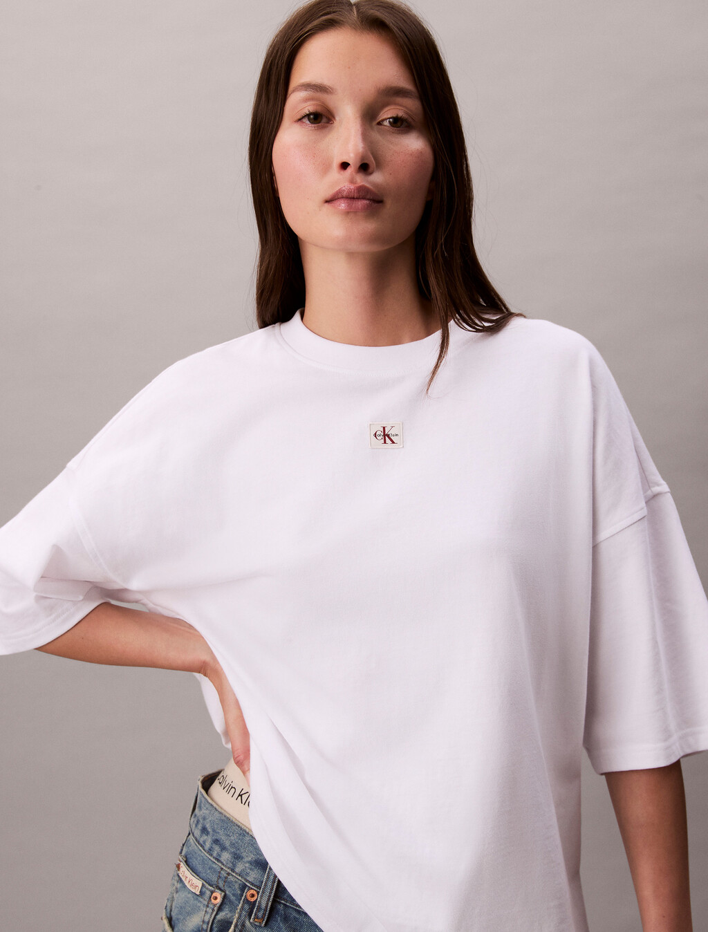 Gewebtes Etikett Oversized T-Shirt