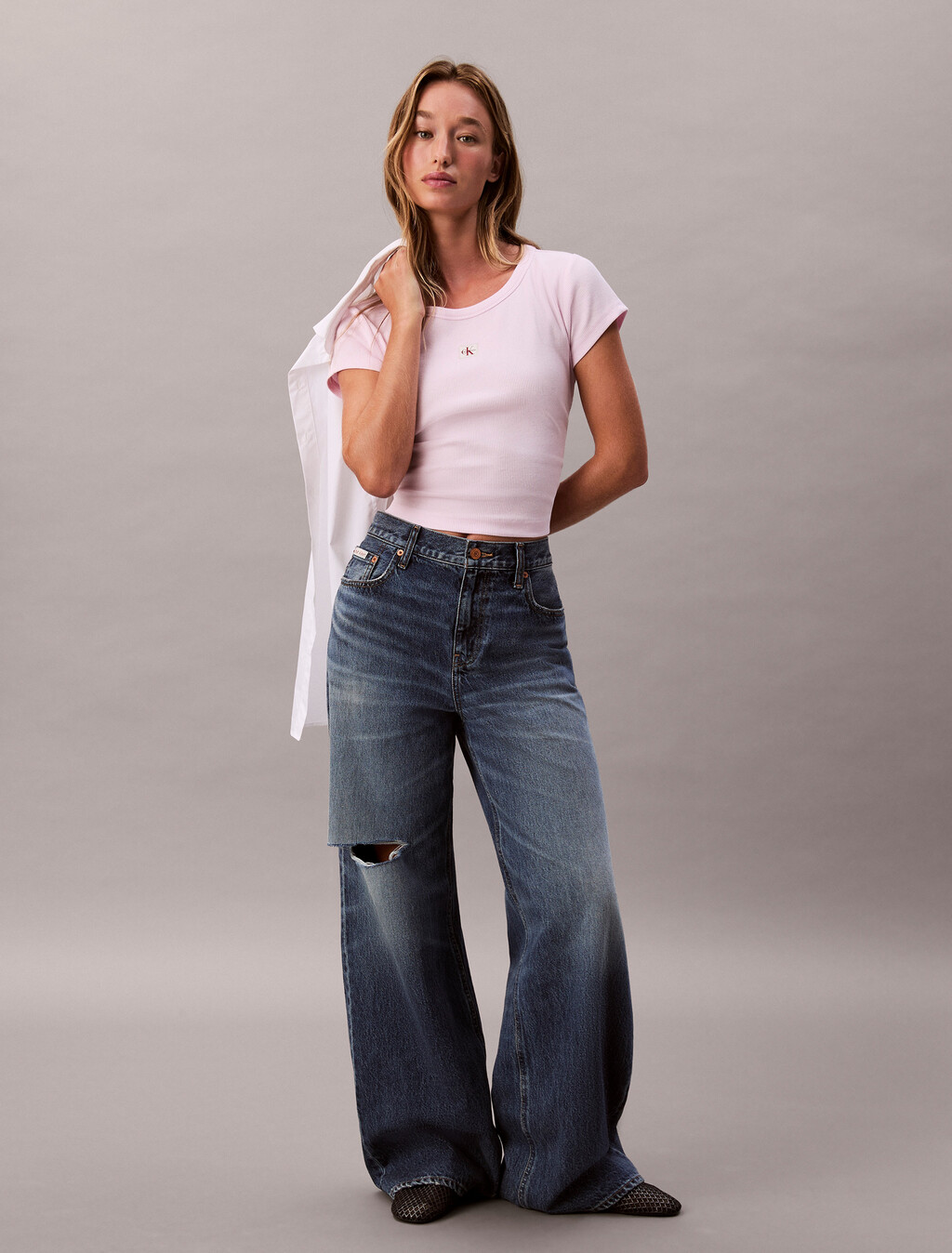 Baumwoll-Stretch-Rippen-Babyy-Shirt