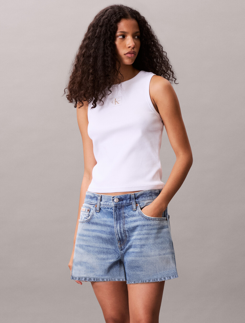 Baumwoll-Stretch-Ripp-Top