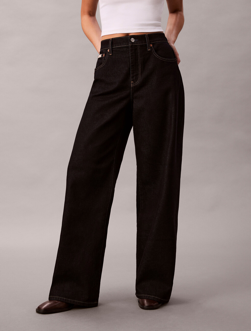 Klassische Weite Bein 37,5 Jeans