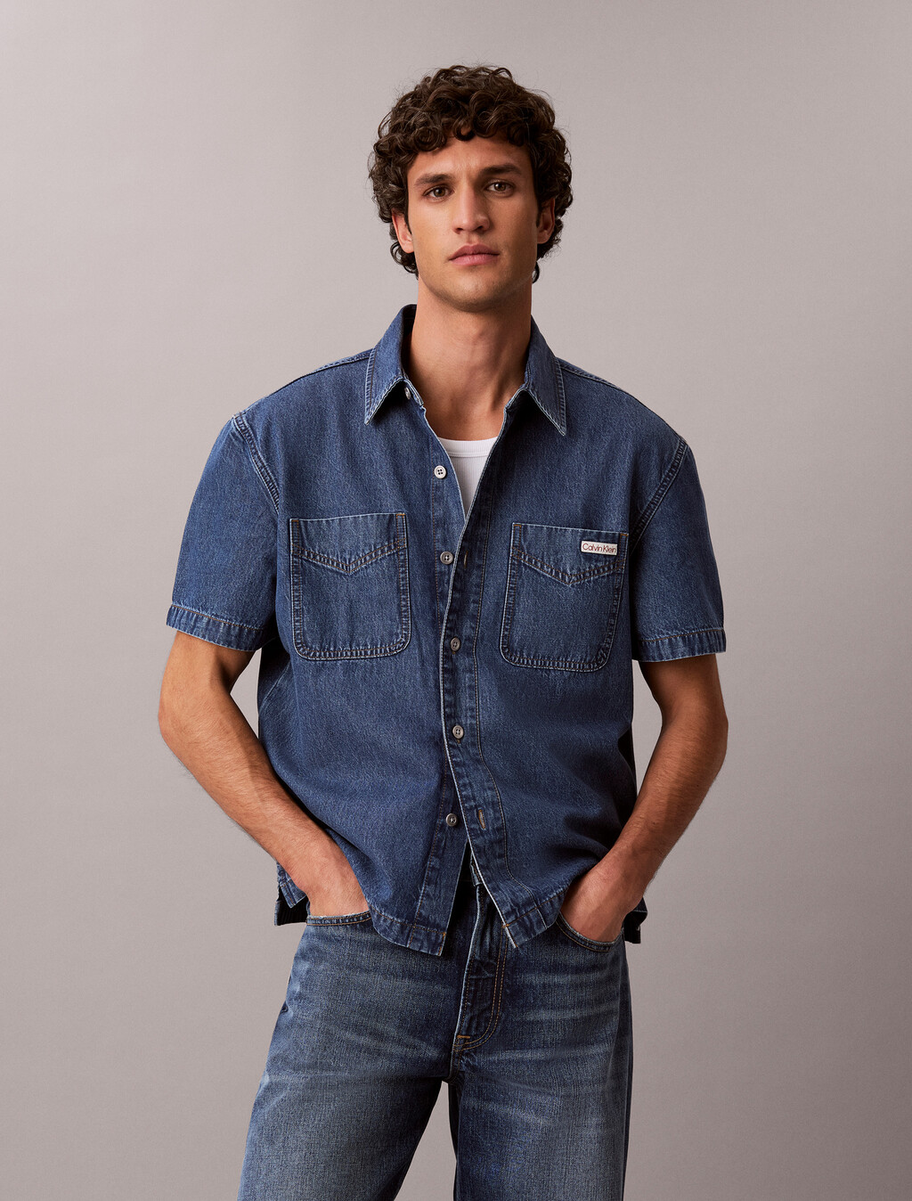 Boxy Denim Kurzarmhemd