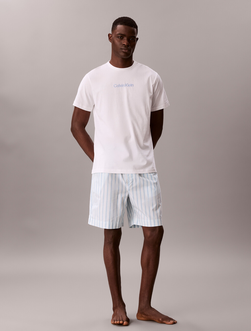 Short-Set aus Baumwollpopeline