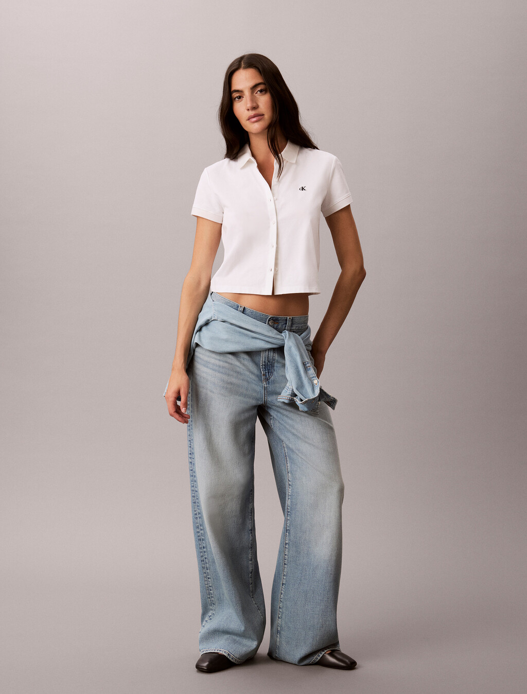 Kühles Jersey-Cropped-Polo