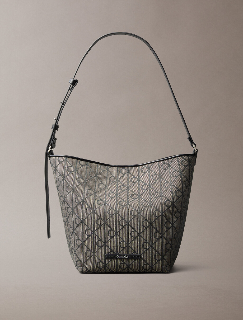 Emblem Jacquard Bucket Bag