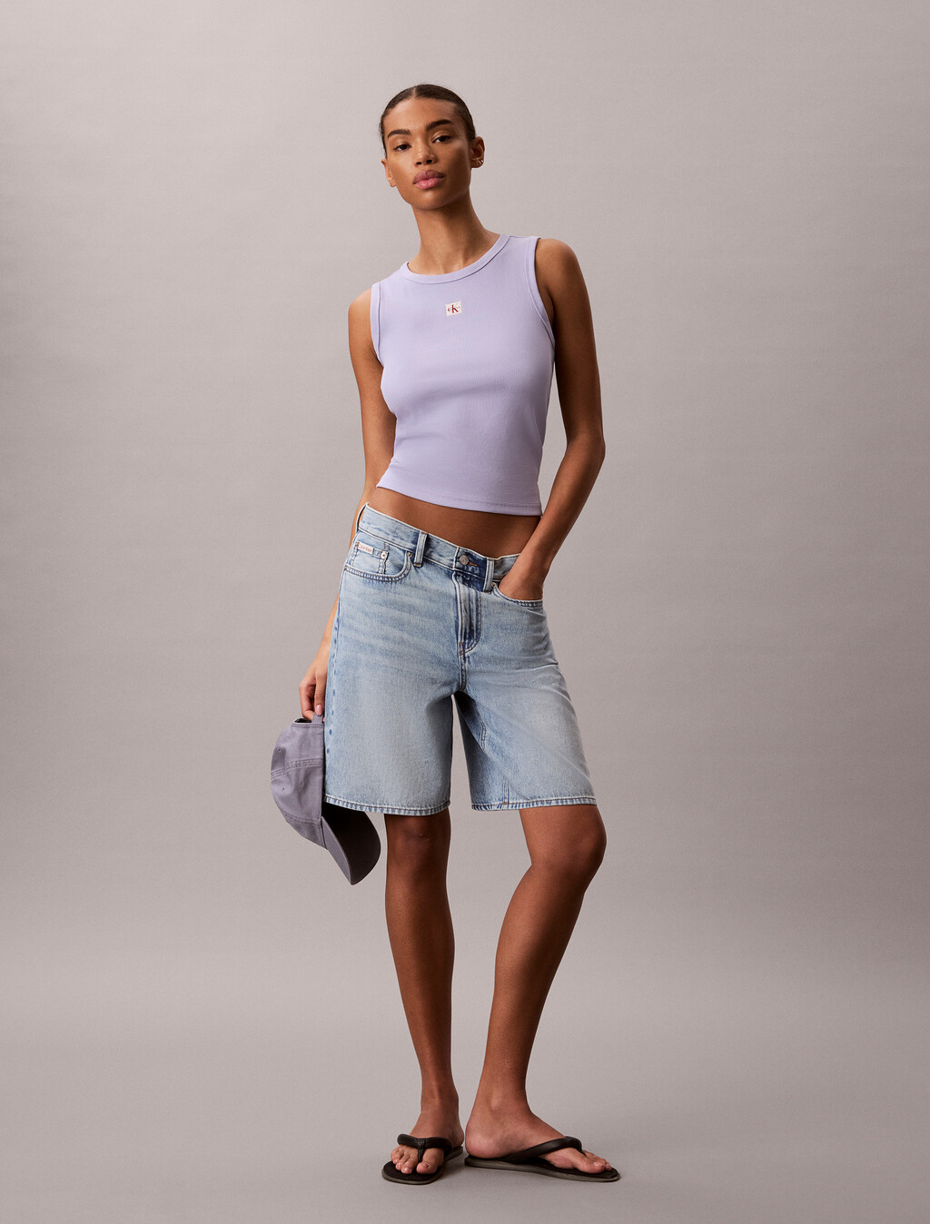 Baumwoll-Stretch-Ripp-Top