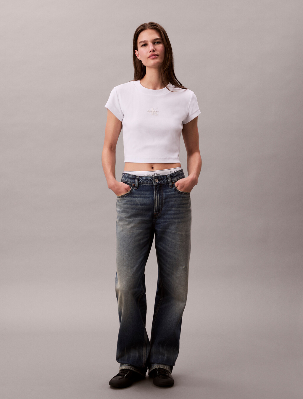Slim Cropped Monogram-T-Shirt