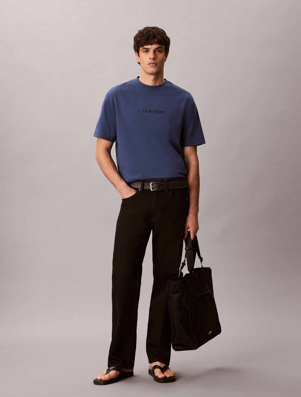 Calvin Logo Crew-Neck-T-Shirt