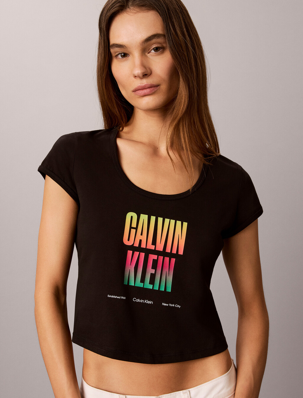Slim Stretch Logo T-Shirt - Pride