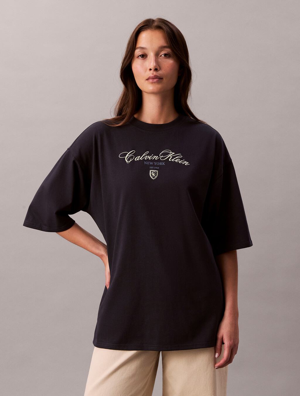 Script Logo Graphic Loose T-Shirt