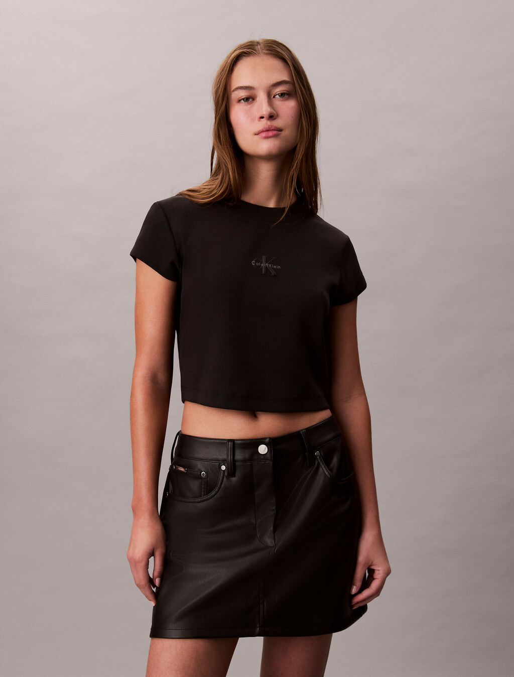Slim Cropped Monogram-T-Shirt