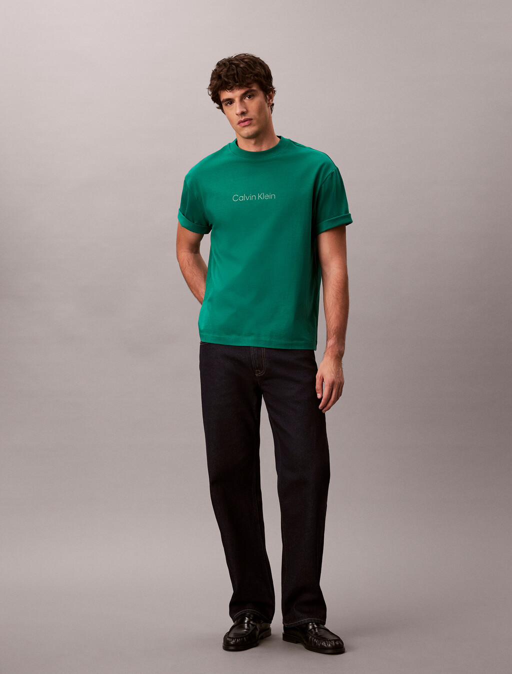 Calvin Logo Crew-Neck-T-Shirt