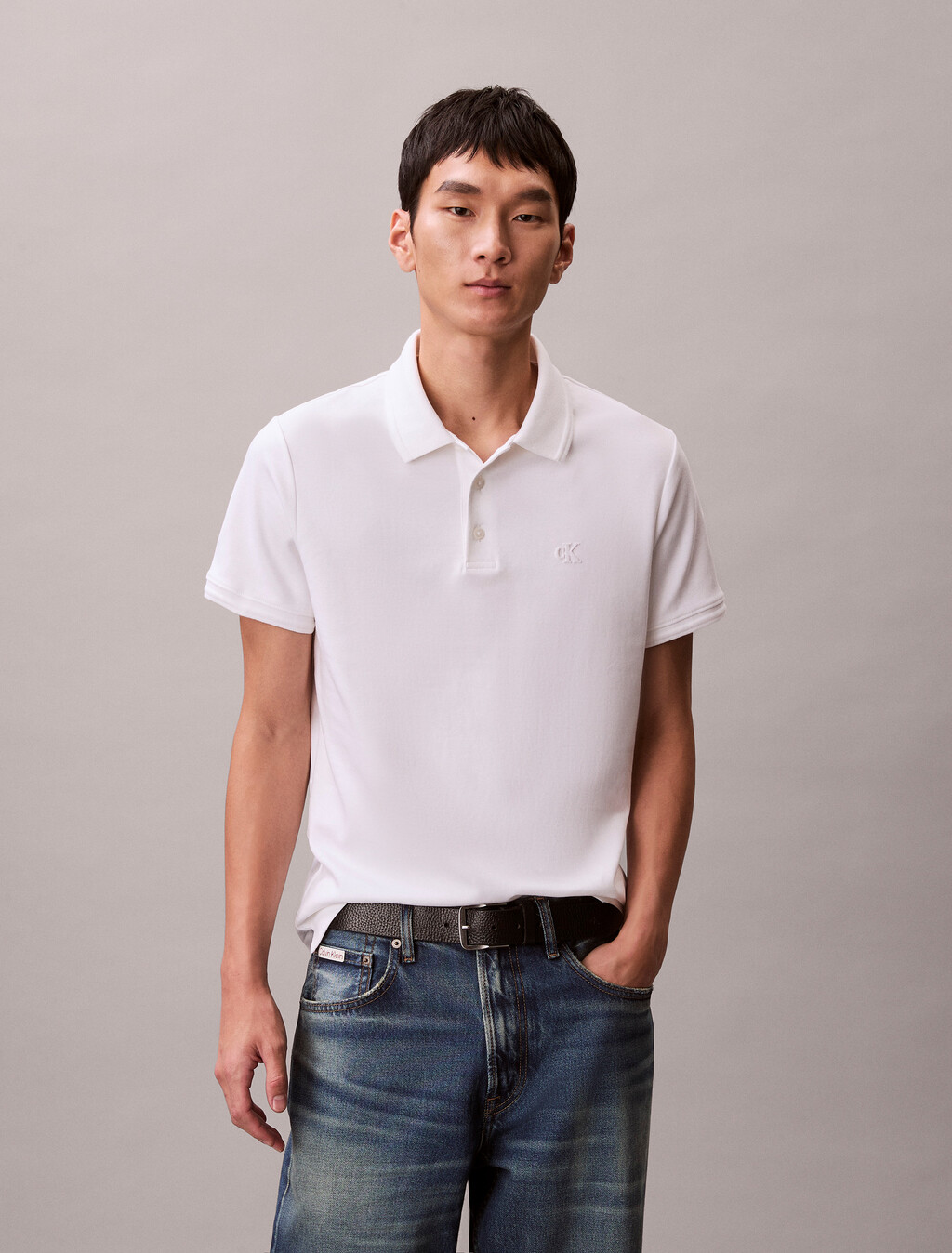 Luxe Tipped Slim Polo