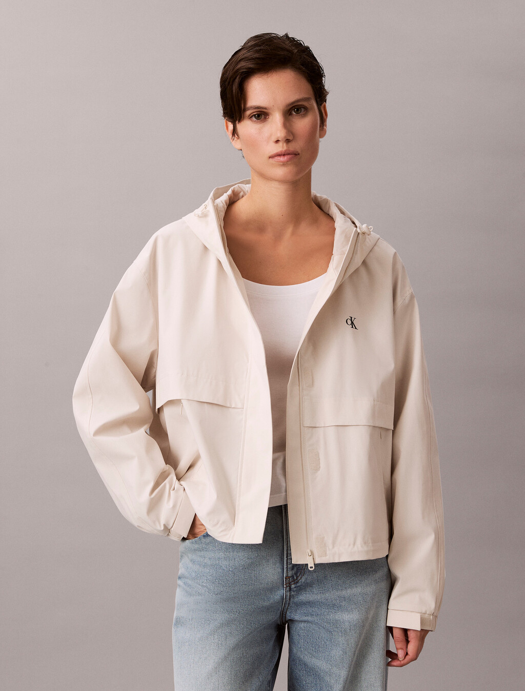 Lässige Technik-Jacke mit Kapuze