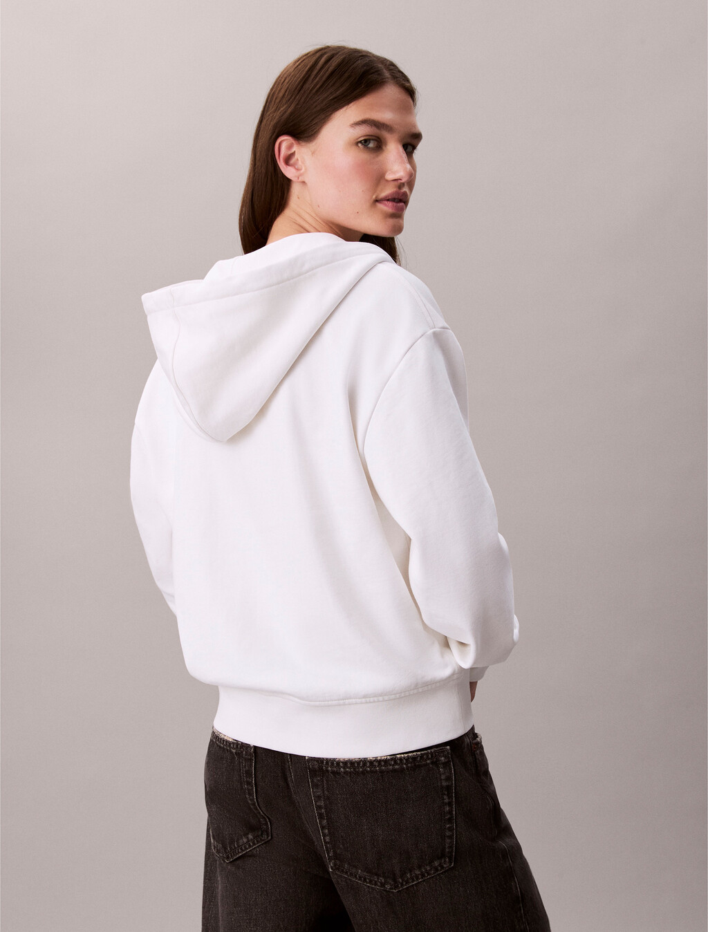 Baumwoll-Terry-Trackjacke mit Reißverschluss
