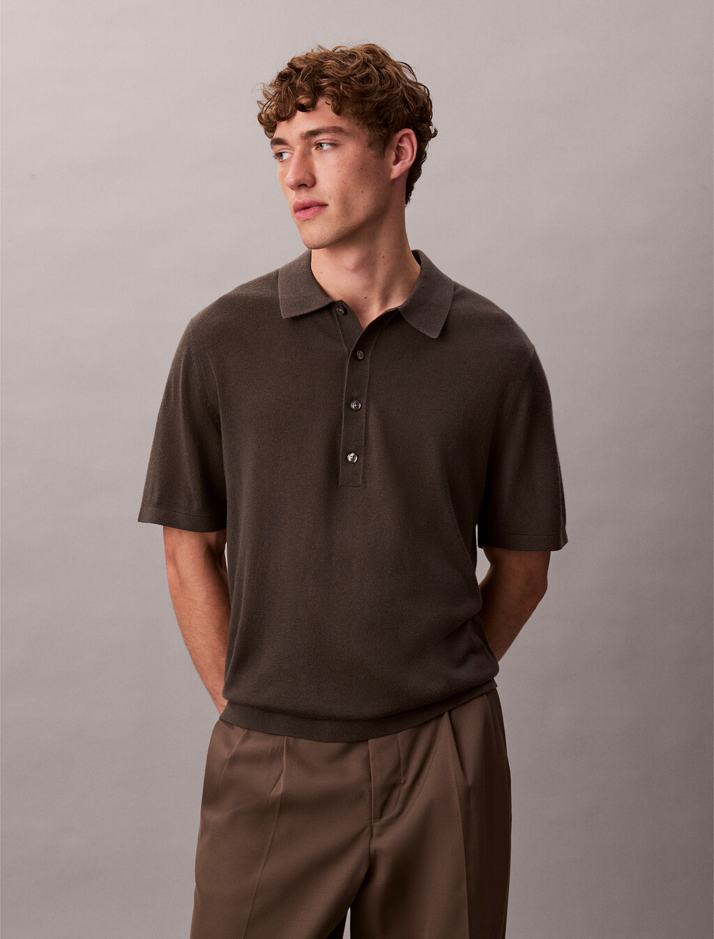 Polo-Pullover aus Seide und Kaschmir
