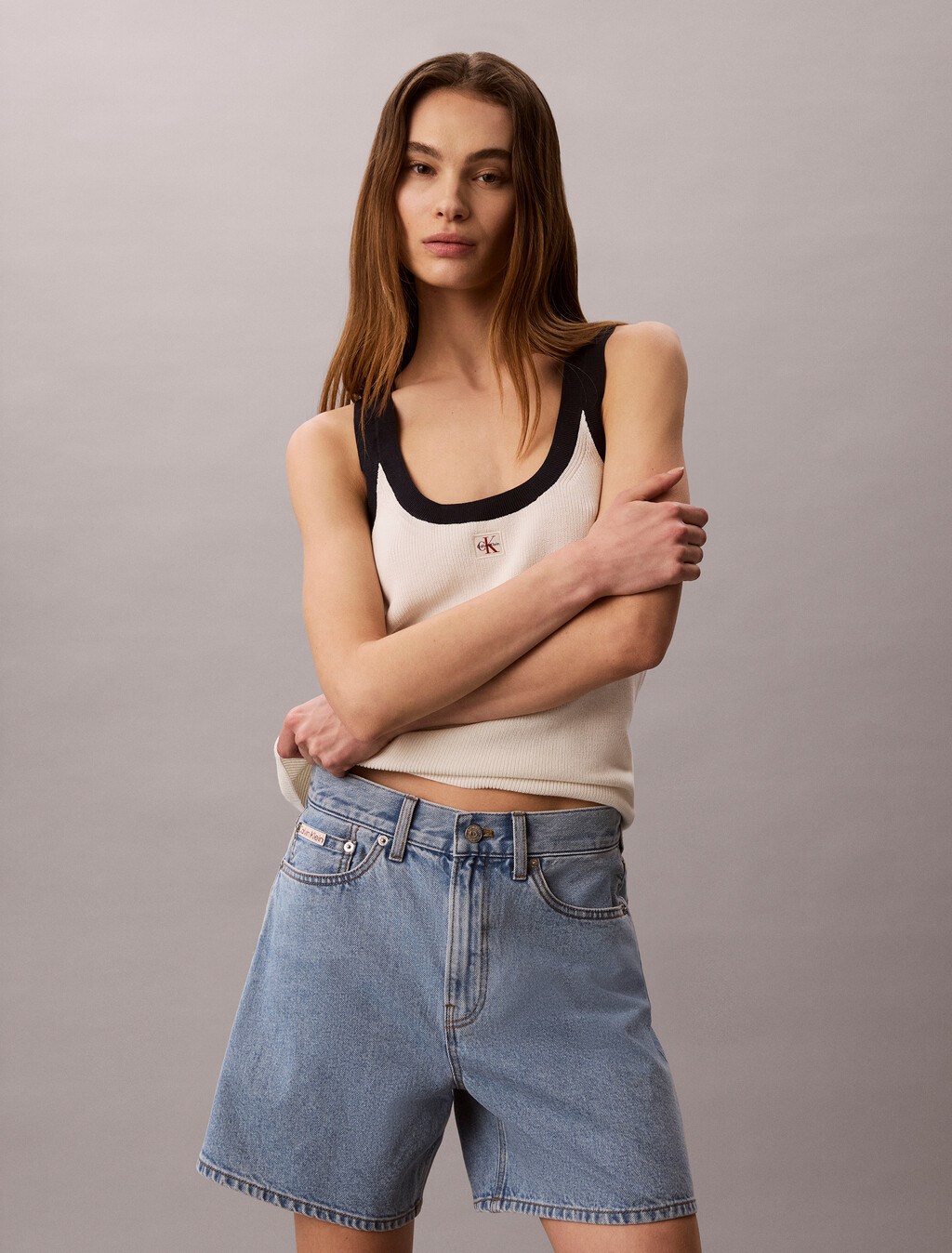 Monogram-Label-Baumwolltanktop