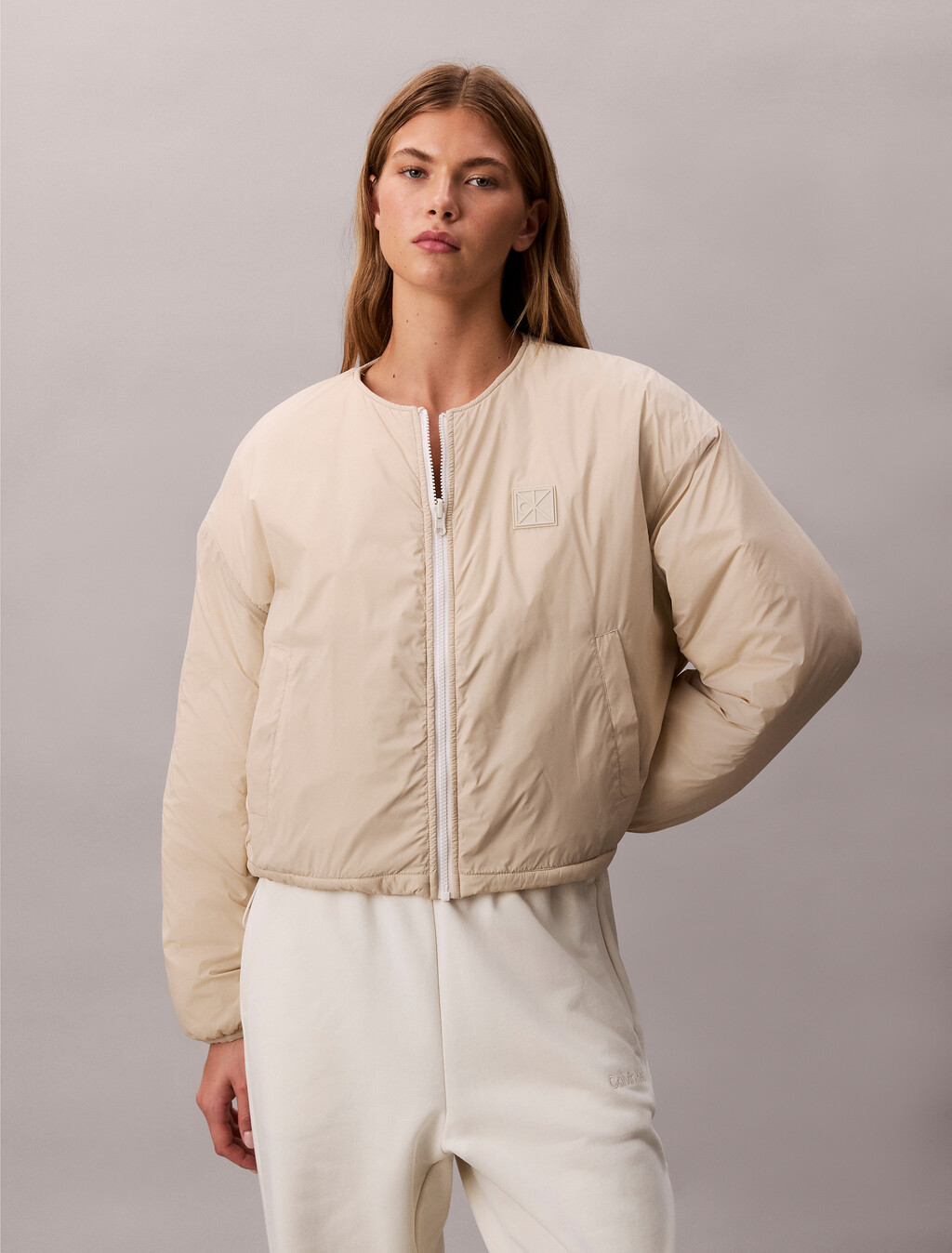 Wendbarer Logo-Quilted-Jacke
