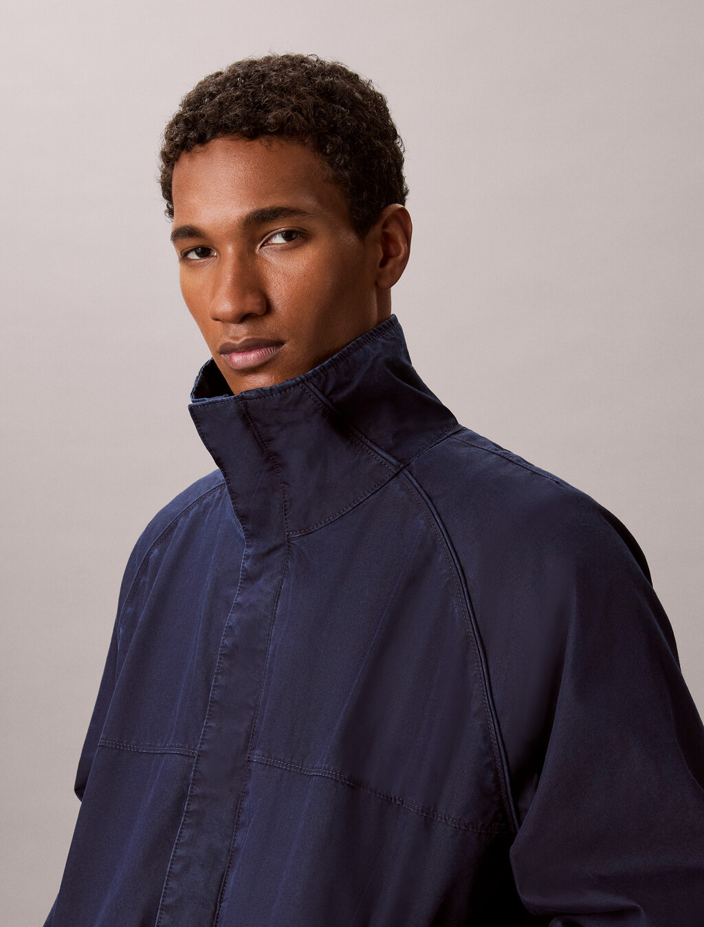 Nylon Denim Trackjacke