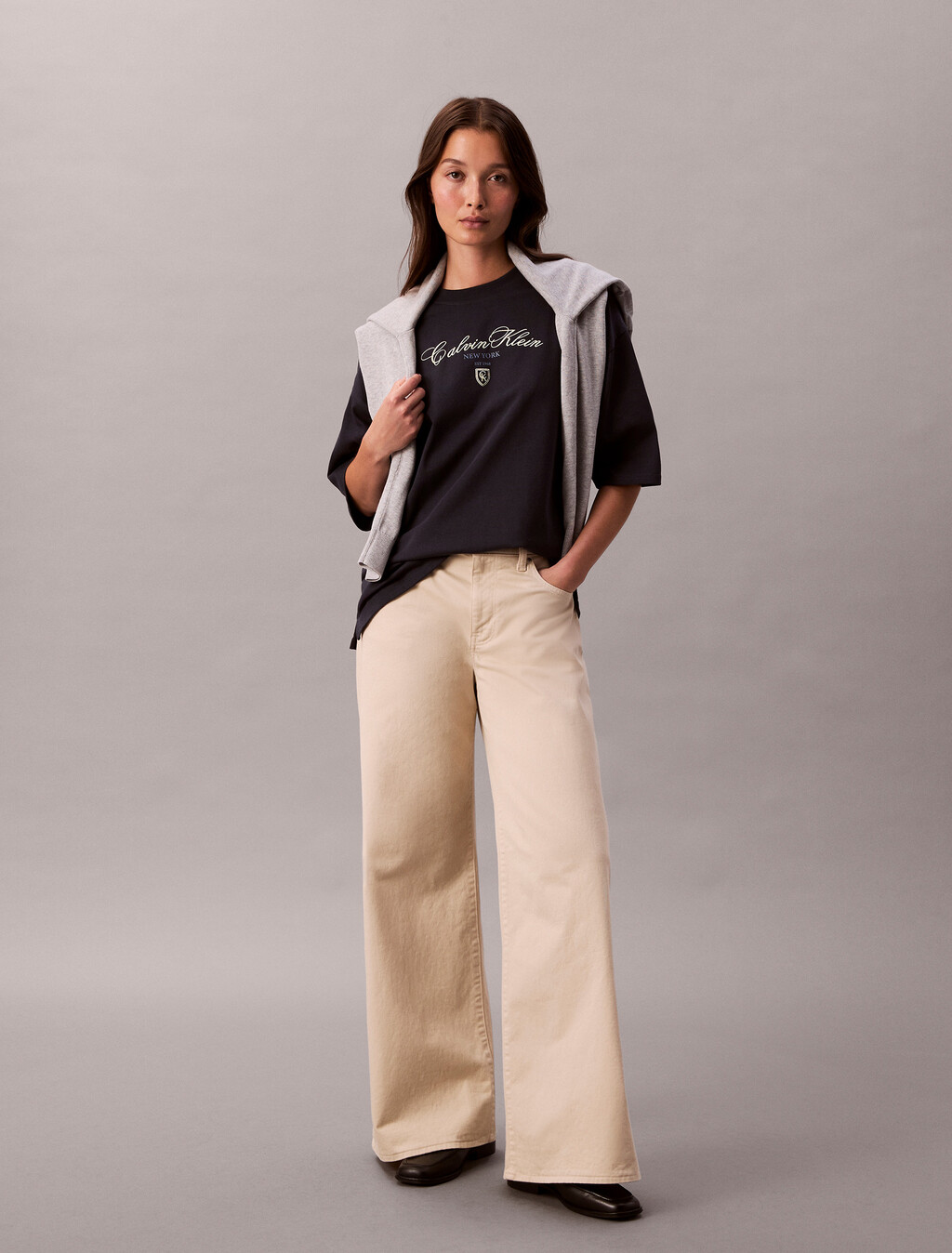 Script Logo Graphic Loose T-Shirt