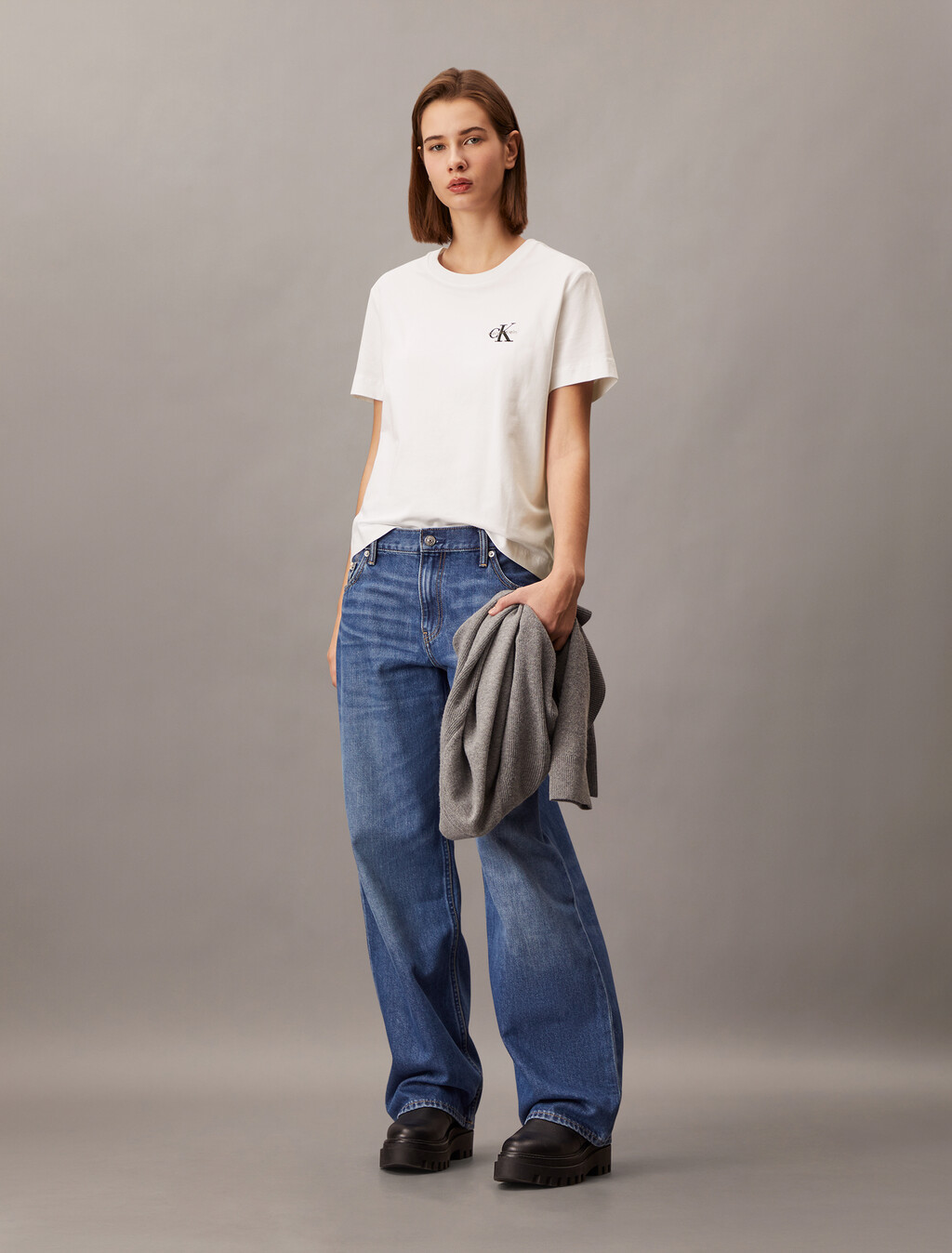 Core Essentials Monogram-Embroidery-T-Shirt