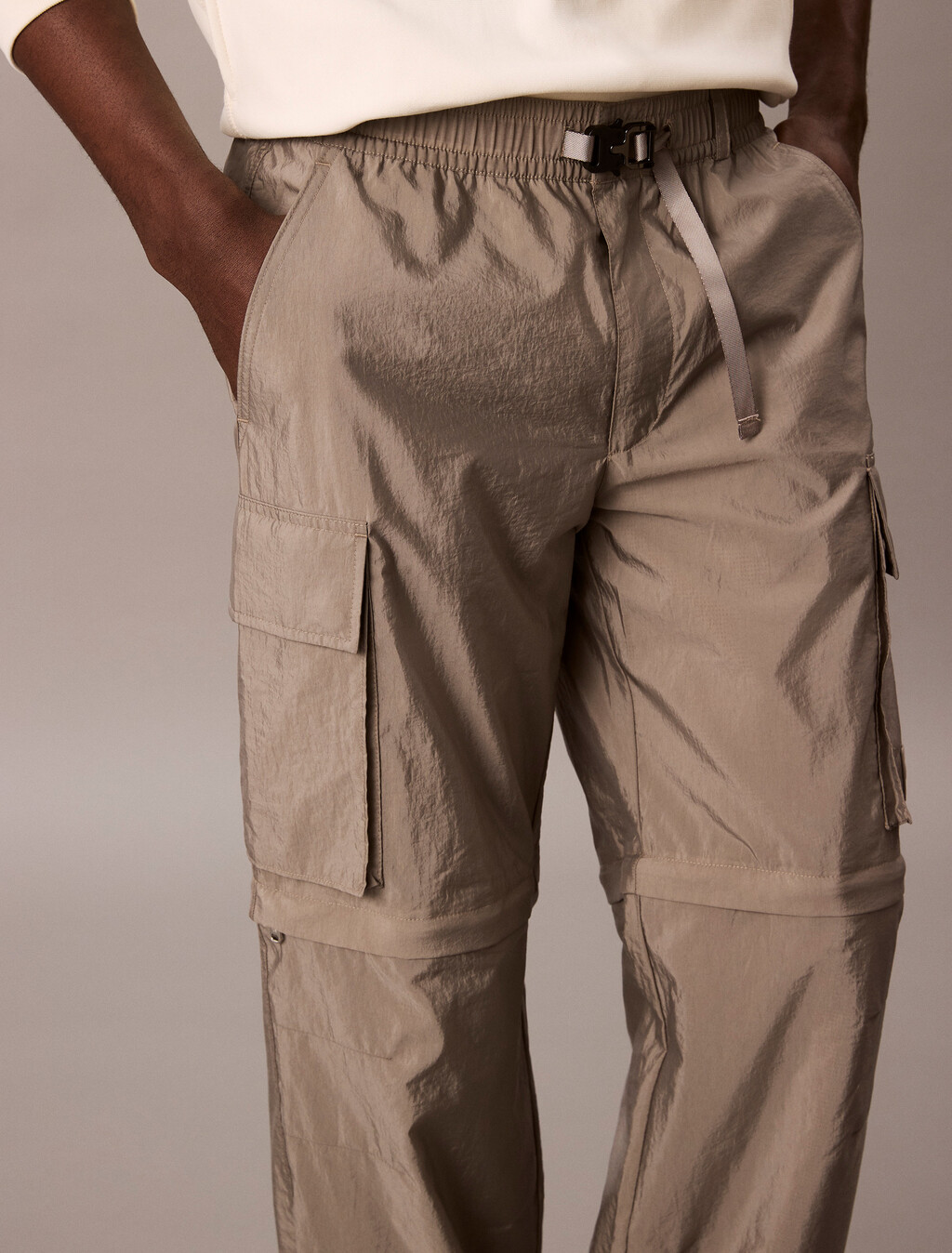 Nylon-Reißverschluss-Cargo-Hosen