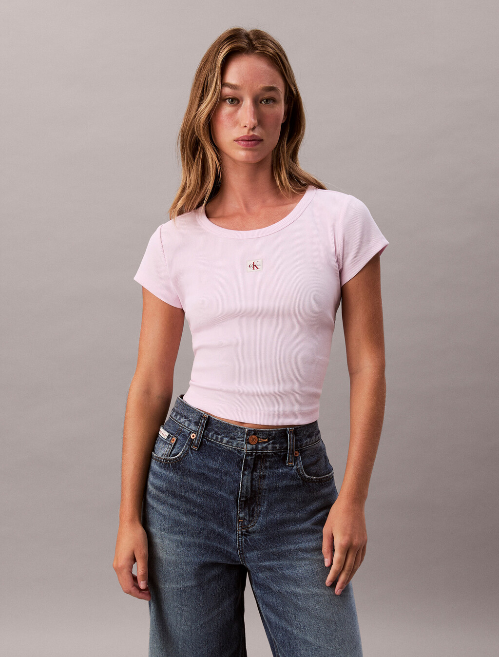 Baumwoll-Stretch-Rippen-Babyy-Shirt