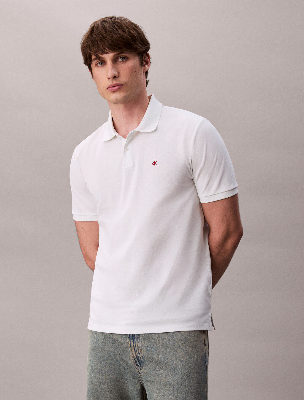 Monogram-KrÃ¤ftel-Polo aus Baumwolle