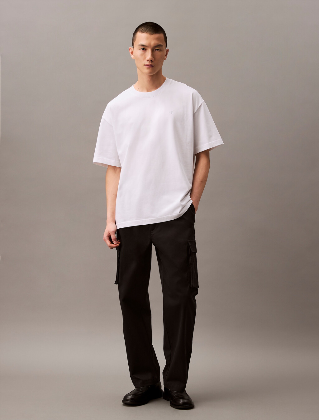 Oversized geprägtes Monogram-T-Shirt