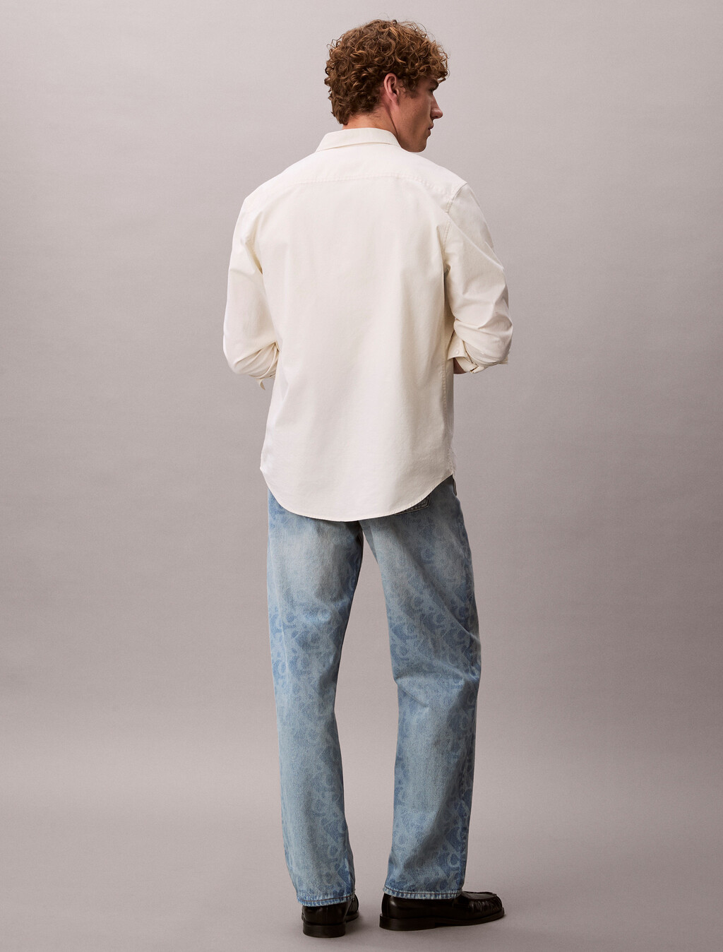 90er-Jahre gerade Logo-Jeans