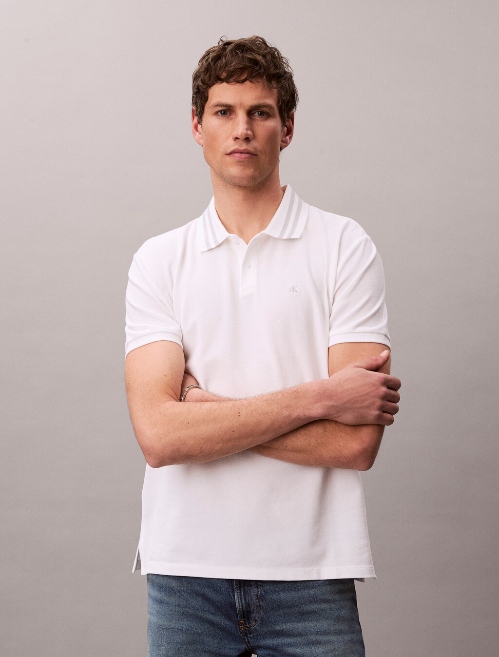 Monogram-Logo-Piqué-Klassischer Polo-Shirt mit Spitze