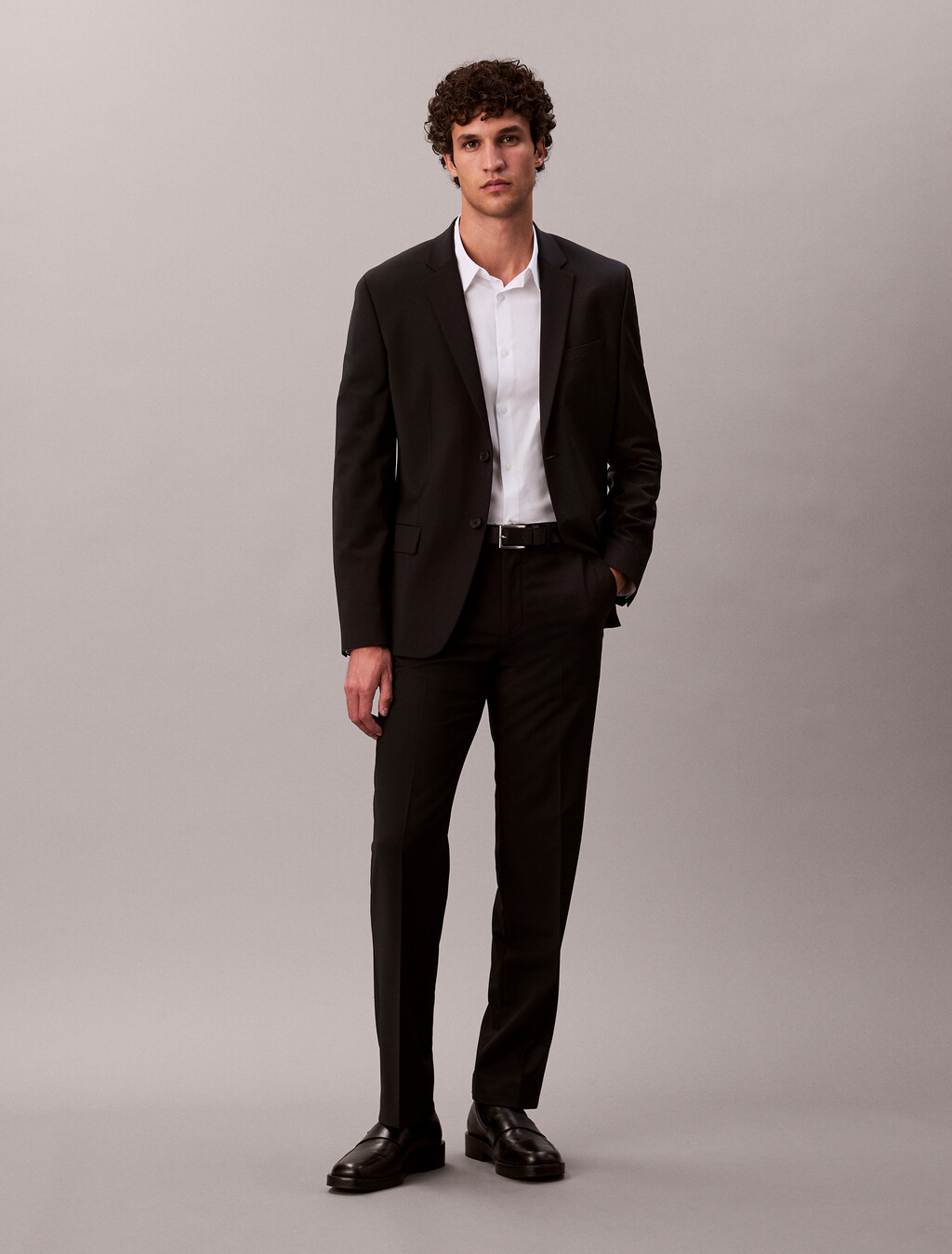 Schlanker Stretch-Poplin-Hemd