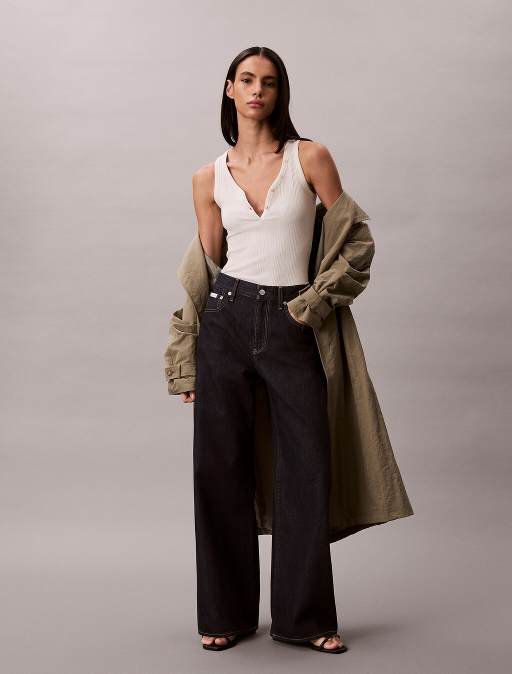 Eco Cool Weite Hose aus Jeansstoff