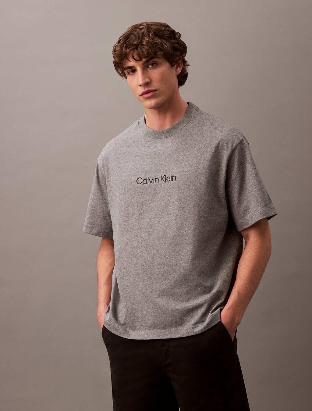 Calvin Logo Crew-Neck-T-Shirt