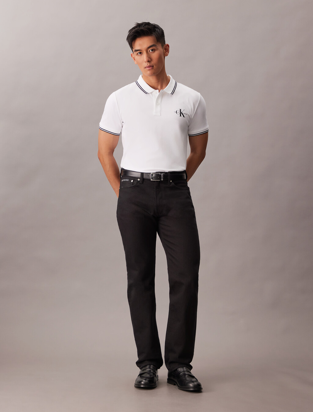 Monogram Slim Tipped Polo