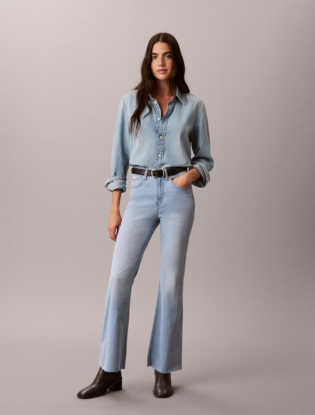 37,5 Asian Fit High-Rise-Flare-Jeans