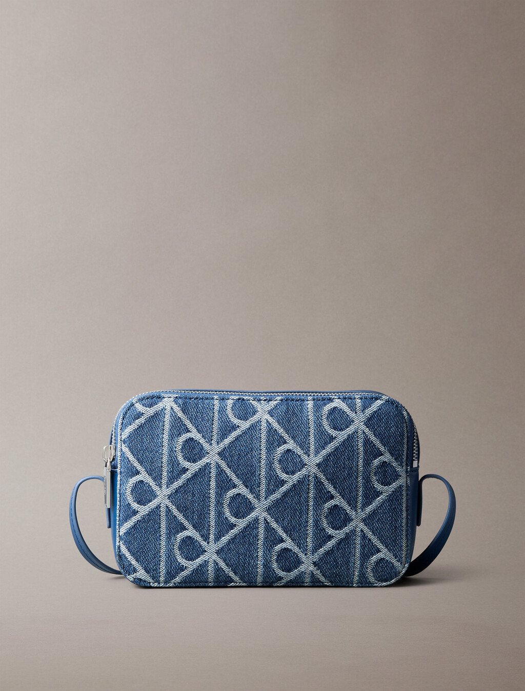 Denim Allover Emblem Logo Kamera-Tasche