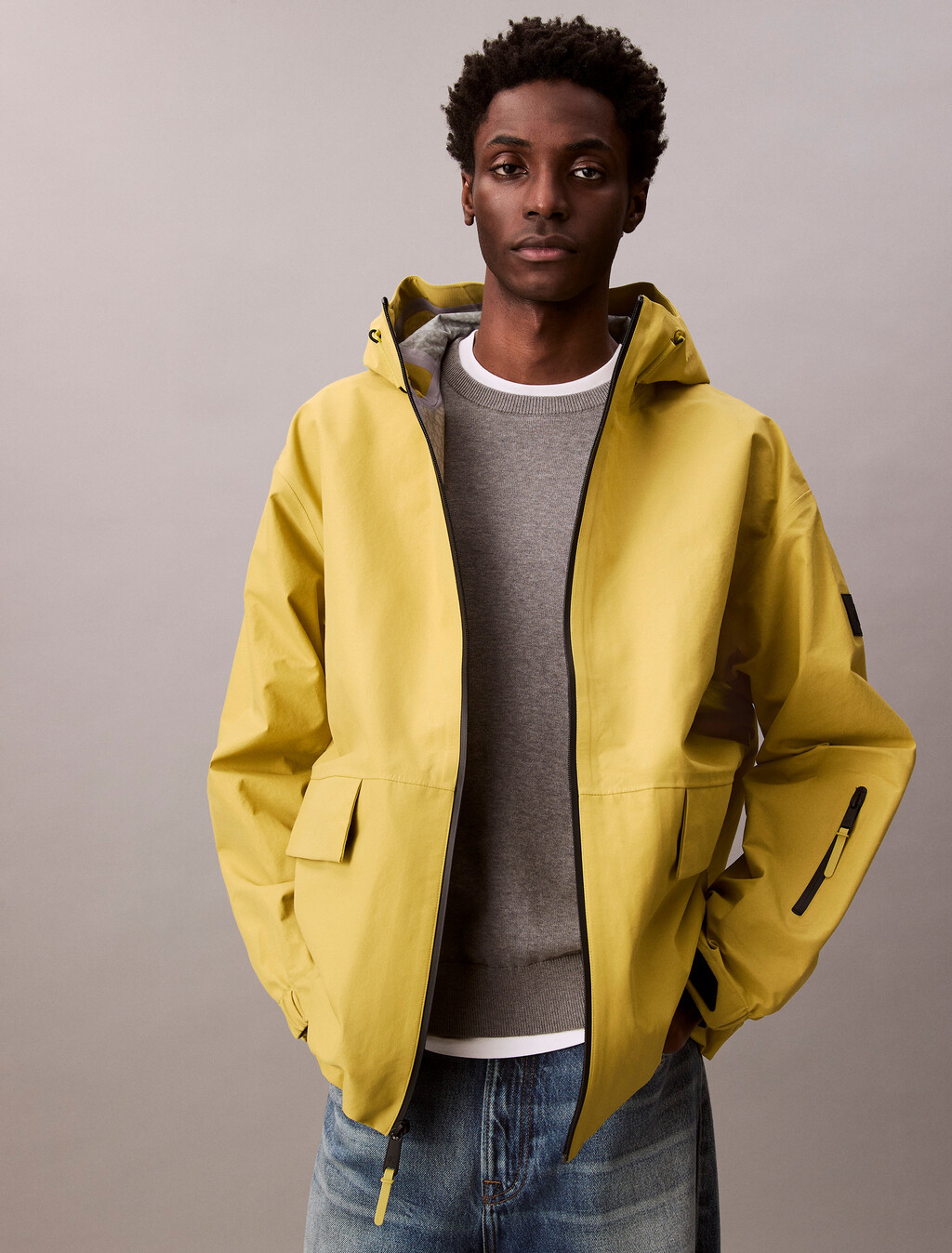 Relaxed Sportjacke aus Nylon Oxford Relaxed Sportjacke aus Nylon Oxford