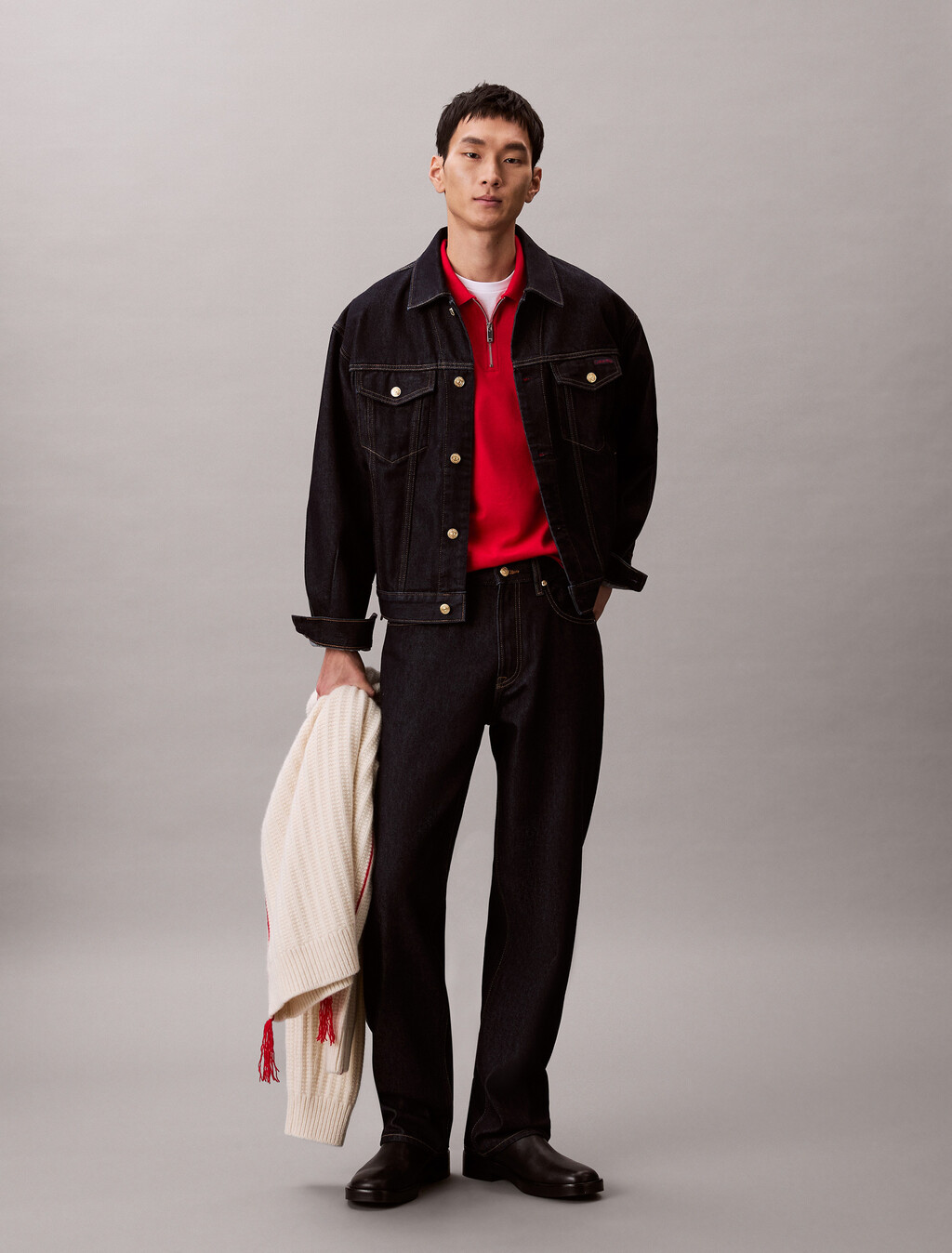 Slim-Polo mit Lunar New Year-CK-Emblem