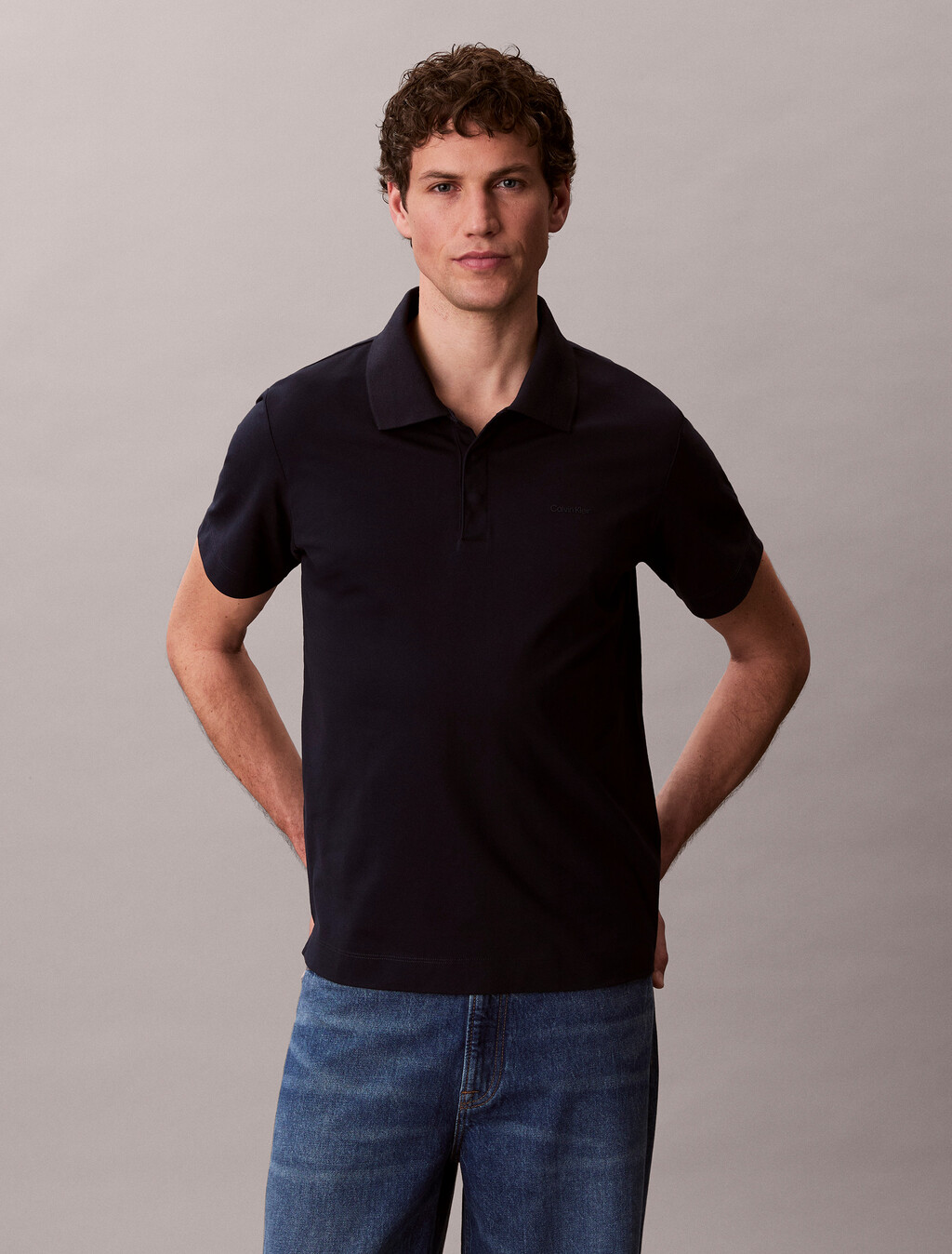 Piqué-Poloshirt aus Baumwollmischung