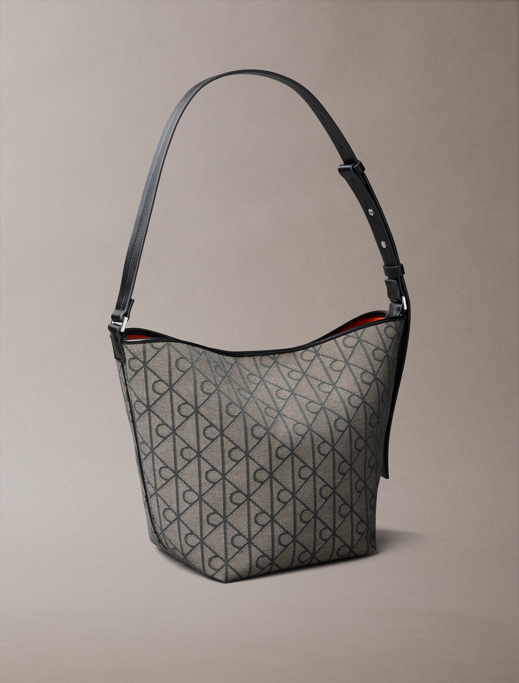 Emblem Jacquard Bucket Bag