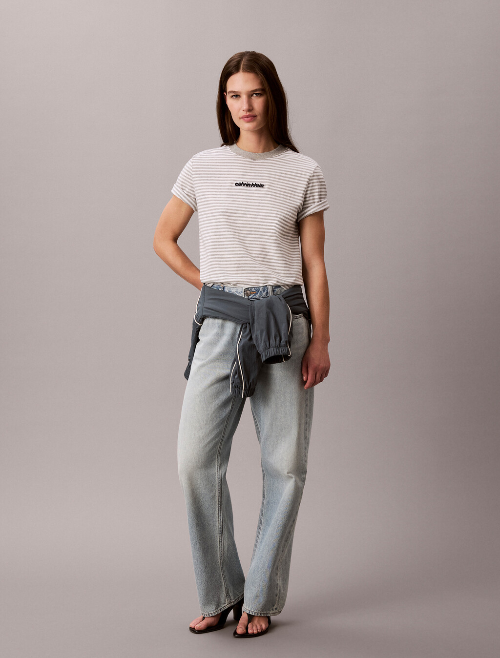 Classic Stripe Logo Print T-Shirt