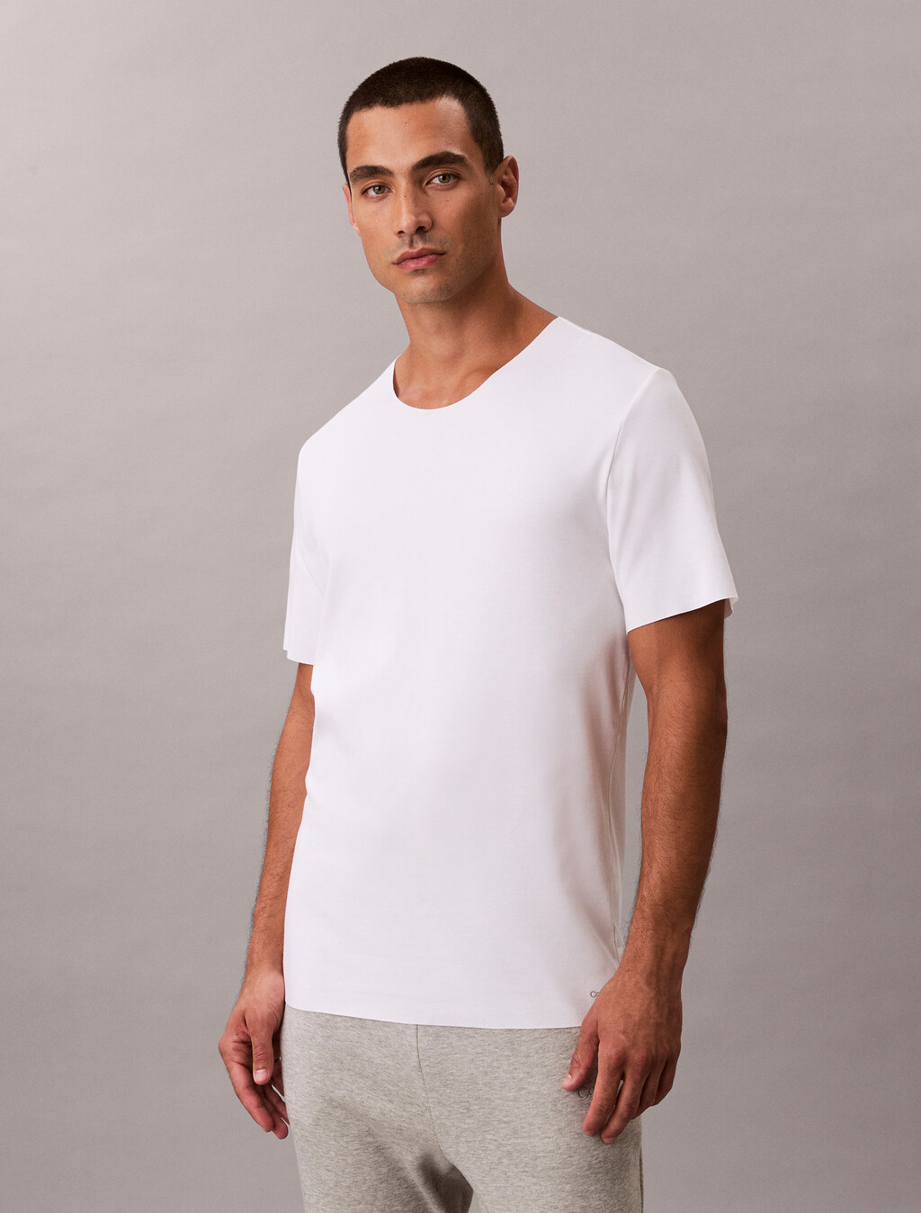 CK Black Baumwoll-Stretch-T-Shirt